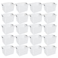 thumbnail image 1 of Sterilite Paniers de Rangement en Plastique Ultra Profonds avec Poignées, Blancs, Lot de 24, 1 of 7
