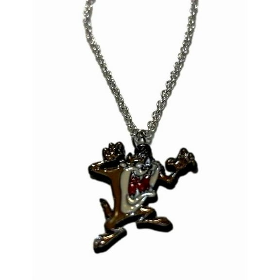Tasmanian Devil TAZ Metal Enamel Pendant Necklace