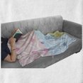 thumbnail image 6 of Valentine Soft Flannel Fleece Throw Blanket, Big Little Heart Motifs on Colorful Background with Dots Romance Love Theme, Cozy Plush for Indoor and Outdoor Use, 60" x 80", Multicolor, by Ambesonne, 6 of 6