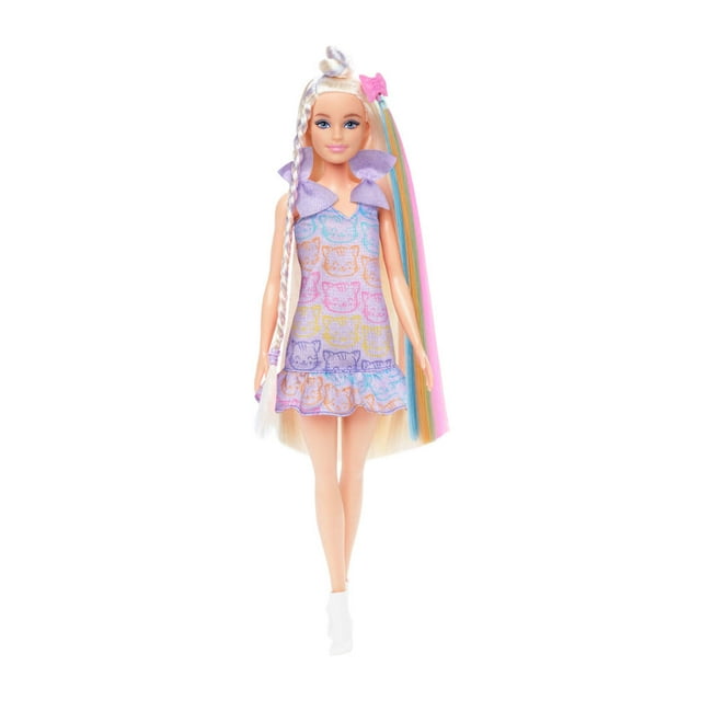 Set de Juego Mattel Barbie Peinados Divertidos Cabello Rubio