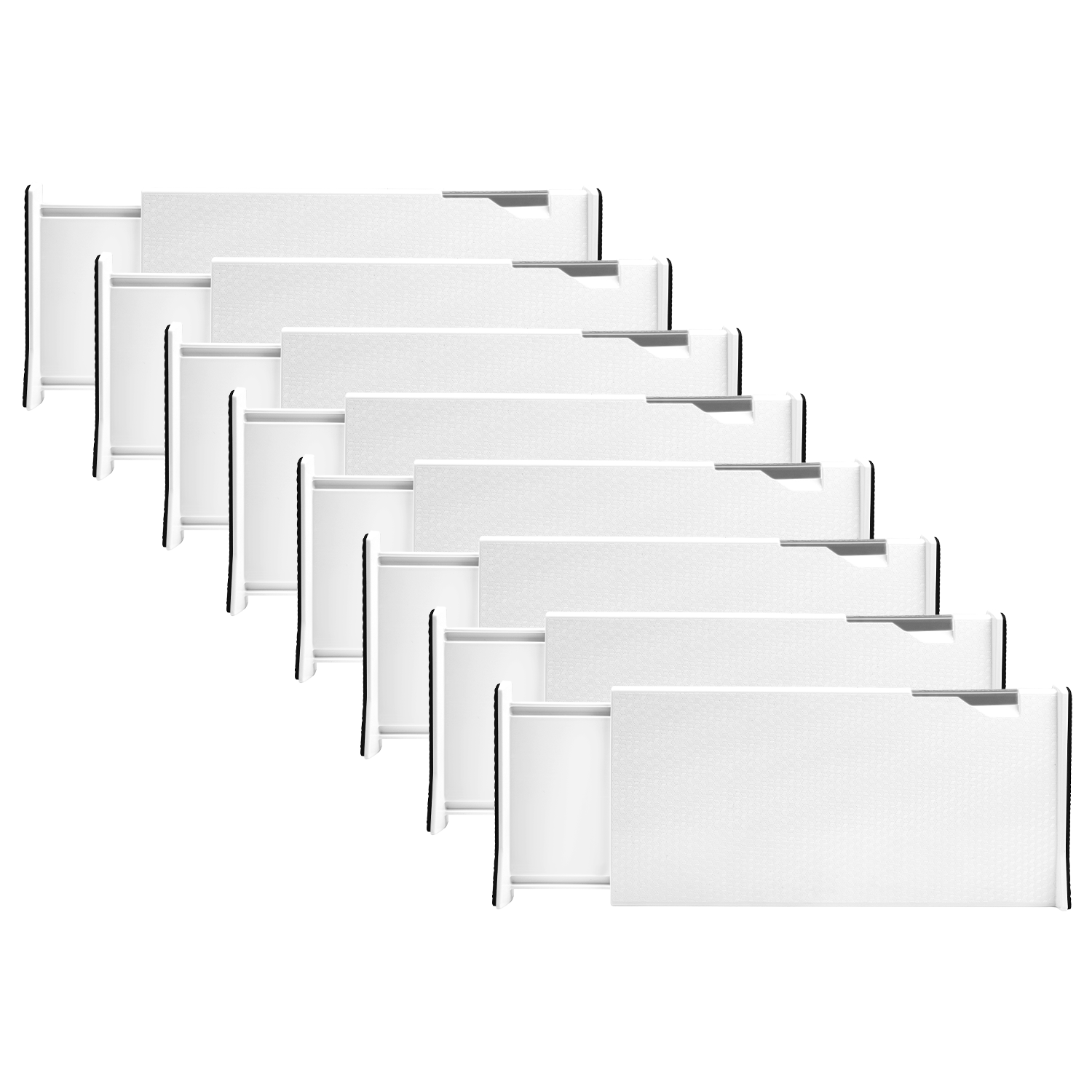 Expandable Tall White Drawer Dividers by Rapturous 8 Pack 6 Inch