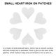 thumbnail image 4 of Parches en forma de corazón Uxcell, parches blancos, parches de planchar, apliques bordados de 2.8x2.68 pulgadas para reparación de ropa, mochila, 20 piezas, 4 of 6