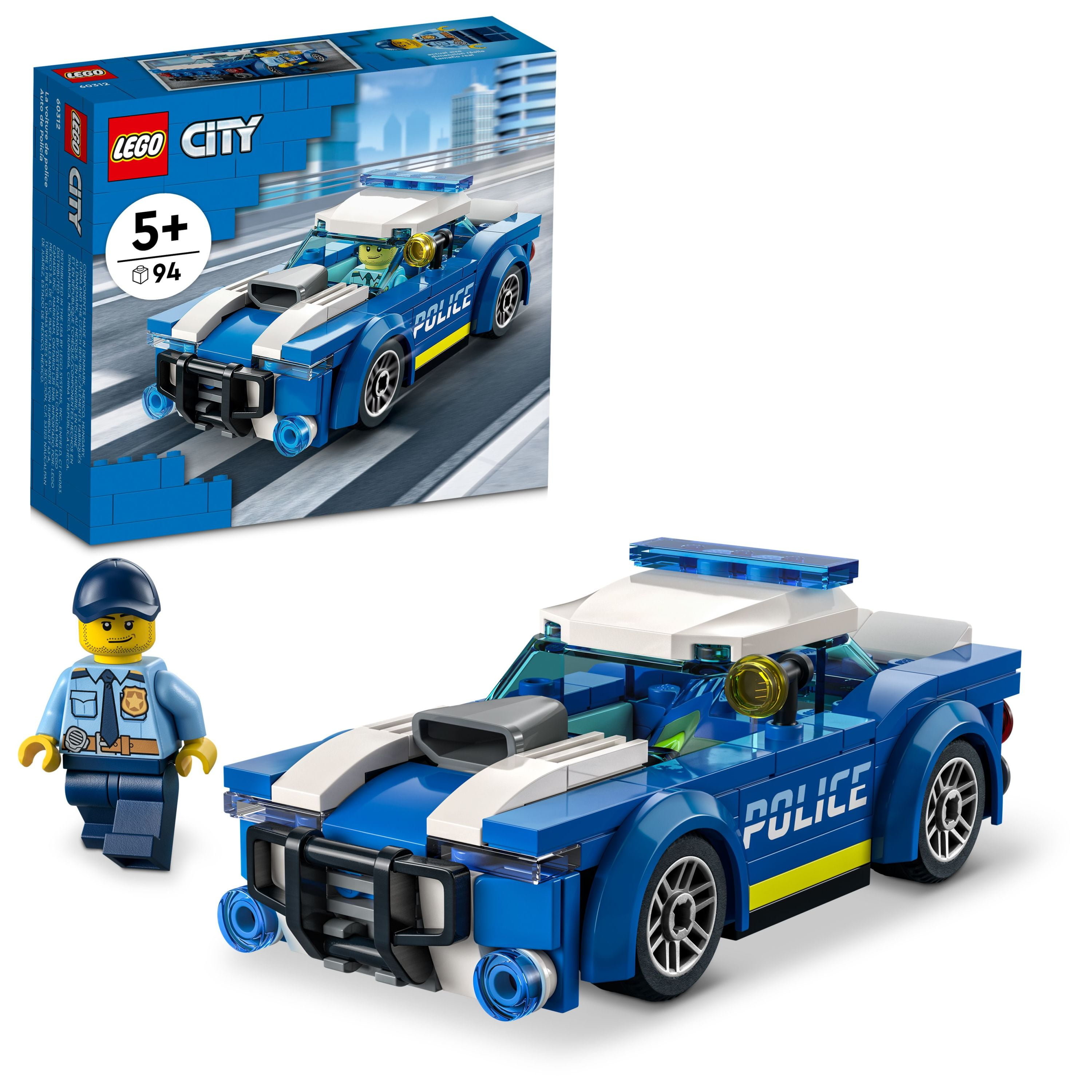 Toezicht houden Condenseren moreel LEGO City Police Car Toy 60312 for Kids 5 plus Years Old with Officer  Minifigure, Small Gift Idea, Adventures Series, Chase Vehicle Building Set  - Walmart.com