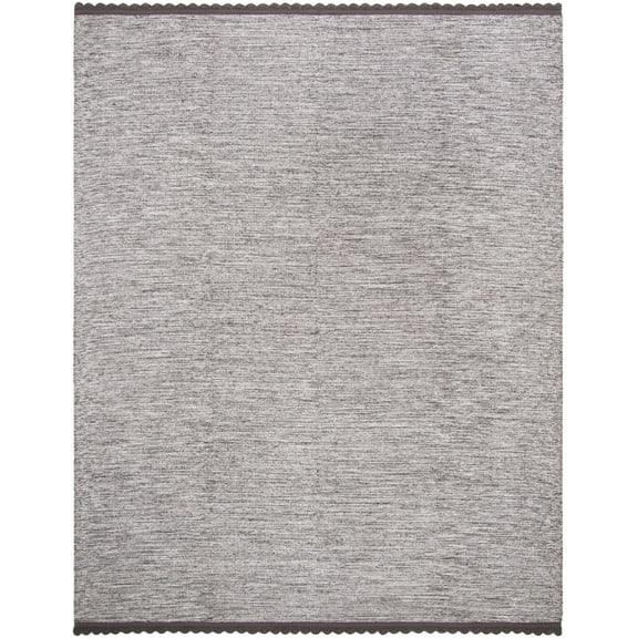 SAFAVIEH Montauk Sharlene Solid Braided Cotton Area Rug, Charcoal, 8' x 10'