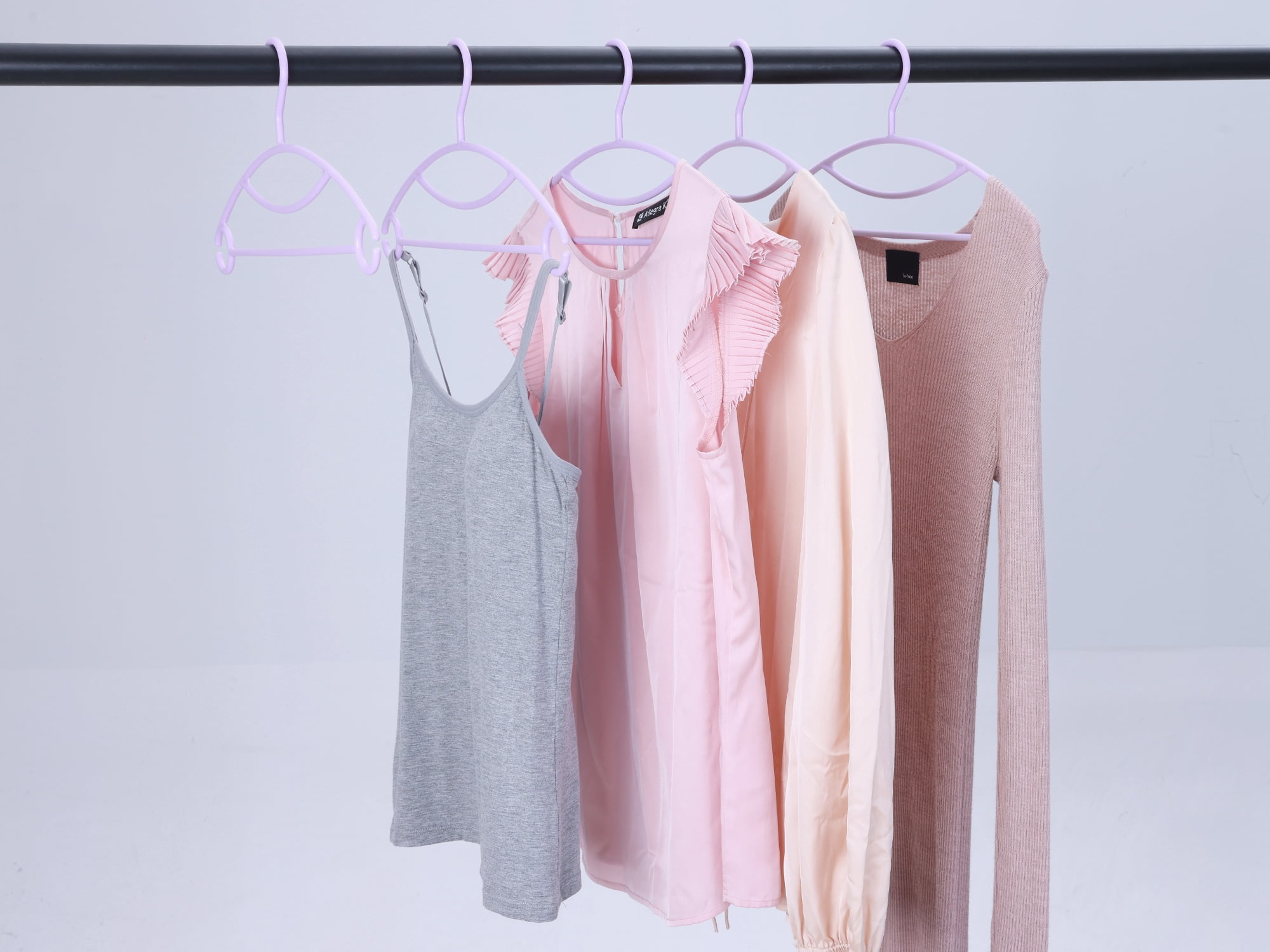 Unique Bargains Non-Slip Space Saving Clothes Hangers 10 Pack Light Purple