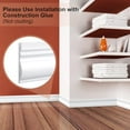 thumbnail image 3 of 10 Pcs Wall Baseboard Molding Trim 39.4in x 3.11in Wainscoting Panels Wall Base Accent Cove Base Easy DIY Installation for Room Office, Installed with Glue Not Include, 3 of 6