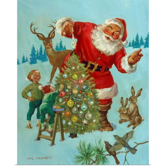 Great BIG Canvas | Rolled Hal Frenck Poster Print entitled The Final Touch