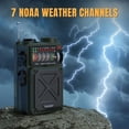thumbnail image 3 of Radio portátil de onda corta Raddy RE40 de 4000 mAh + panel solar de 30 W, 3 of 9