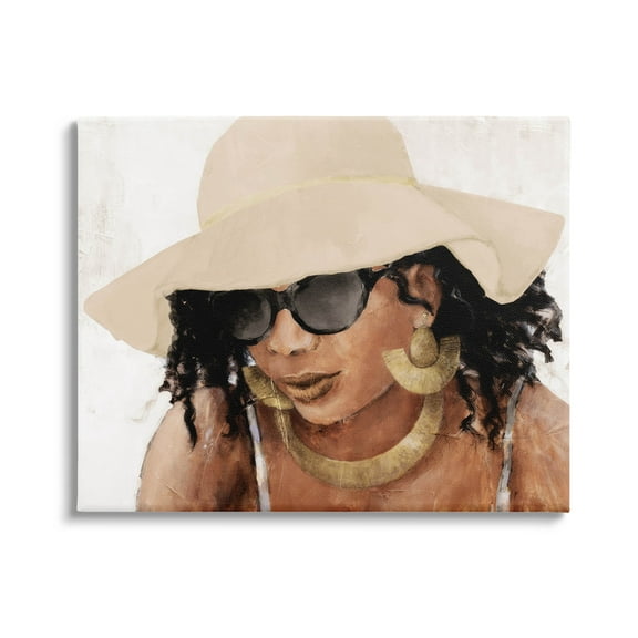 Stupell Industries Adorned Woman with Hat Painting Gallery Wrapped Canvas Print Wall Art, Design by Lanie Loreth