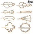 thumbnail image 1 of 8 Pcs Pince à Cheveux pour Femmes Mode Assortie Perle Décor Barrette Pince à Cheveux, 1 of 9