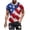 Light Blue, variant on Mens 4th of July T-Shirt Dark Blue American Flag Distressed Graphic Tee Patriotic Stretch Slim Fit Crew Neck M-XXXXL,Size L
