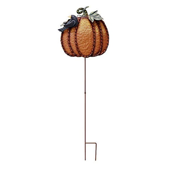 Pumpkin Garden Stake Metal Welcome Sign Fall Decor, Decorative Pumpkin Yard Garden Décor Outdoor for Autumn Harvest Thanksgiving Halloween Rustic Pumpkin Decoration for Home (1, 12inX36.75in