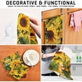 thumbnail image 6 of Coolnut Beautiful Sunflowers Kitchen Towels, 18 x 28 Inch Super Soft and Absorbent Dish Cloths for Washing Dishes, 1 PCS Reusable Multi-Purpose Microfiber Hand Towels for Kitchen, 6 of 6