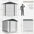 thumbnail image 7 of Devoko 6×8 ft.Patio Metal Shed, Lockable Garden Shed for Outdoor Backyard Patio Storage, 7 of 7