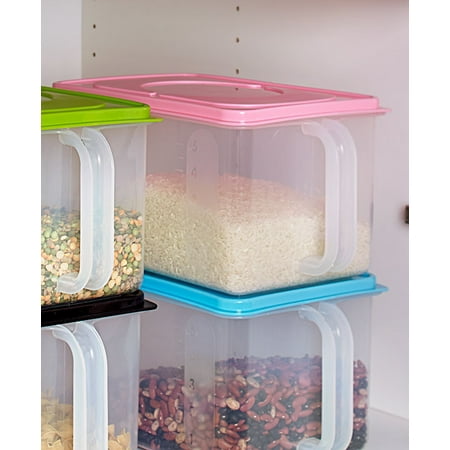 storage pantry handled bulk flour lakeside lid container pink bins staples rice perfect freezer fridge handle usa walmart