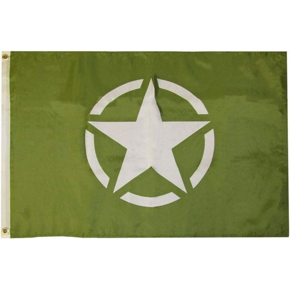 3x5 Army Original Olive Green Star 100D Woven Poly Nylon Flag