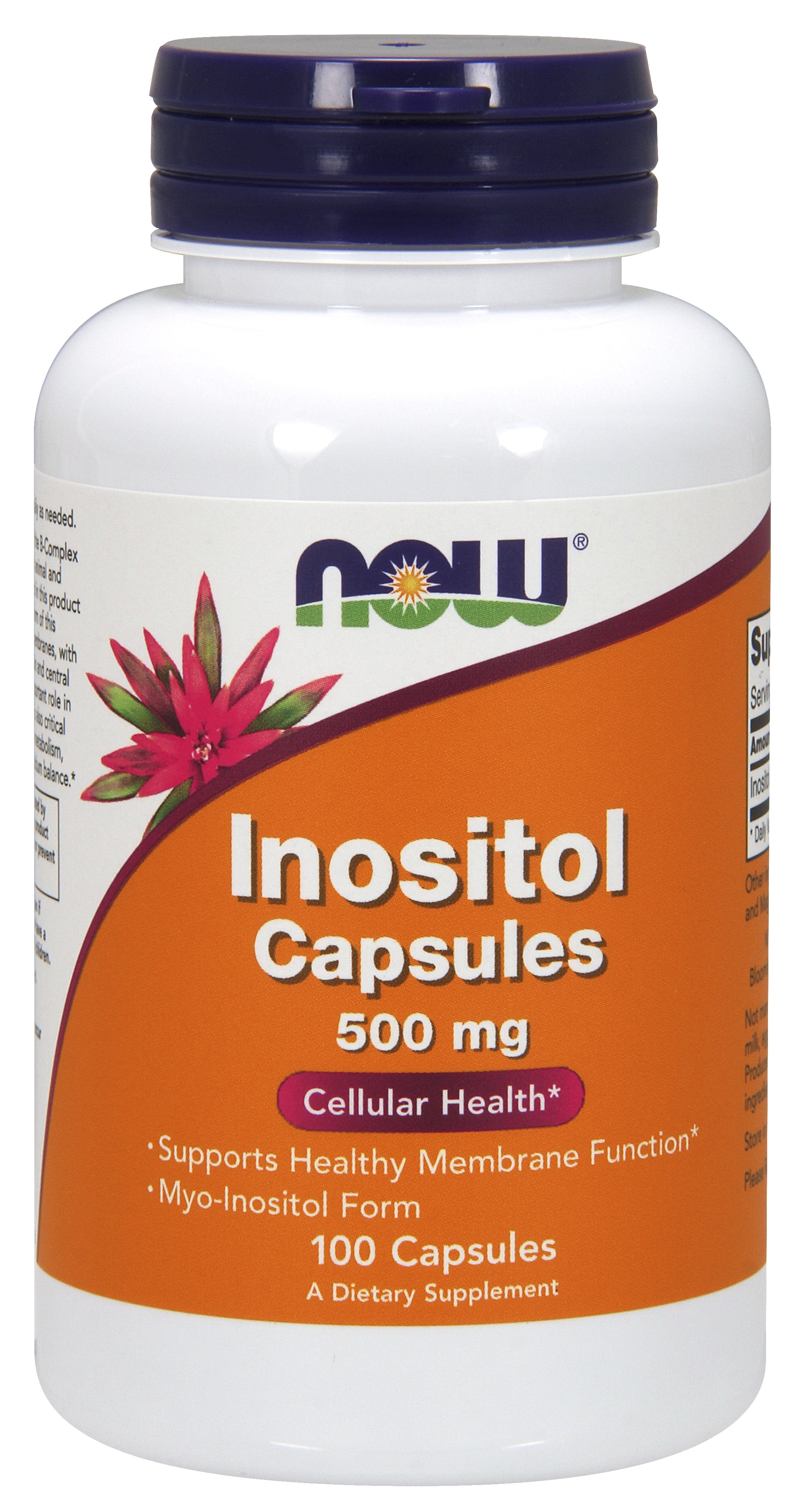 NOW Supplements, Inositol 500 mg, 100 Veg Capsules