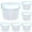 D*6, variant on 4Oz Plastic Containers with Lids, White Meal Prep Containers Disposable, Snack Containers with Lids Food Storage Containers Reusable Dishwasher Freezer Safe Airtight Microwave & Takeout Jar (6PCS)
