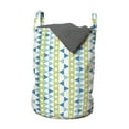 thumbnail image 1 of Modern Laundry Bag, Geometric Illustration Placed Vertically on a Plain Background, Hamper Basket with Handles Drawstring Closure for Laundromats, 13" x 19", Avocado Green Sea Blue, by Ambesonne, 1 of 4