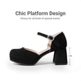 thumbnail image 6 of DREAM PAIRS Girls' Platform Mary Jane Pumps Chic Chunky High Heel Dress Shoes with Rhinestone Buckle Comfortable Square Toe Party Shoes for Kids, 6 of 6