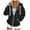 Black, variant on Women's Full Zip Up Hoodie Long Sleeve Hooded Sweatshirts Pockets Jacket Coat for Women (Green, L)