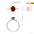 thumbnail image 5 of ANGARA Lab Grown 1.25 Ct Nature-Inspired Oval Ruby Engagement Ring for Women in 14K White Gold (Size-8x6mm) | July Birthstone, Birthday, Anniversary, Jewelry Gift for Women | Lab-Grown Ruby Ring, 5 of 7