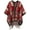 Red, variant on Women's Elegant Shawl Wraps Retro Ethnic Open Front Tassel Poncho Knitted Plaid Shawl for Travel Soft Pashminas Wraps