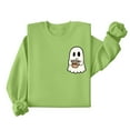 thumbnail image 5 of yardsong Halloween Cute Sweatshirt for Women Trendy Funny Ghost Long Sleeve Hoodies Casual Fall Crewneck Loose Tops Orange,XL, 5 of 6