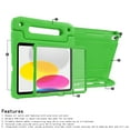 thumbnail image 2 of HDE iPad 10th Generation 10.9 inch Shockproof Case for Kids with Built-in Screen Protector Green, 2 of 6