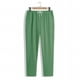 thumbnail image 1 of Pantalones largos para hombre, color liso, informales, a la moda, con cintura elástica, holgados, de pierna ancha, rectos, de poliéster, 1 of 6
