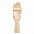 thumbnail image 1 of Wooden Hand Model Hand Figurines Rotatable Joint Drawing Sketch Mannequin Miniatures Desktop Room Decoration 12 Inch, 1 of 5