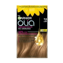 Garnier Olia Dark Blonde Permanent Hair Dye, No Ammonia For A Pleasant Scent, Up To 100% Grey Hair Coverage, Maximum Colour Performance, 60% Oils - 7.0 Dark Blonde