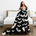 thumbnail image 4 of Halloween Throw Blanket Goth Bat Blanket, Halloween Throw Blanket for Couch 50x60 inches, Ultra Soft Decorative Blanket, 4 of 6