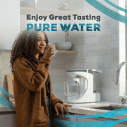 AquaTru Carafe Countertop Water Filter System Replacement Stage 4 VOC Carbon Filter, 3x3x10 in., 1-Pack
