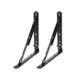 thumbnail image 4 of AMLESO 2 Pcs Collapsible Metal Shelf Hinge Bracket Folding Space Saving Versatile Heavy 6 Inch Black, 4 of 8