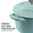 thumbnail image 3 of Martha Stewart Gatwick 7 QT Enameled Cast Iron Dutch Oven - Martha Blue, 3 of 11