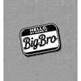 thumbnail image 2 of Big Bro Name Tag Boy's Heather Gray Long Sleeve Hoodie-Large, 2 of 6