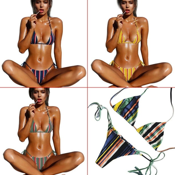Buy StyFun#174; Satin Nylon Lycra Spandex Bikini Set for Women for