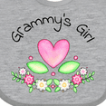 thumbnail image 4 of Inktastic Grammy's Girl Heart Flowers Girls Baby Bib, 4 of 4