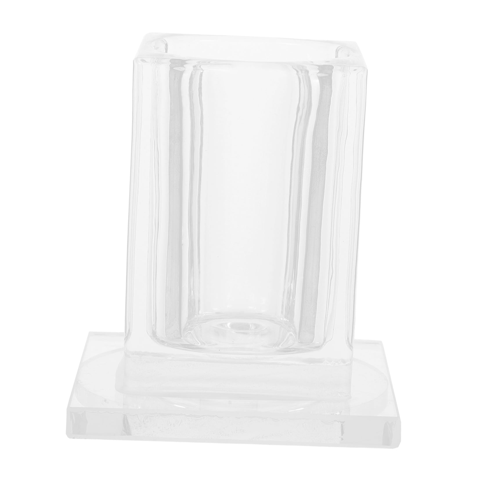 QIFULL Desktop Microphone Stand in White Acrylic Material with Sturdy Structure for Office and Home Use