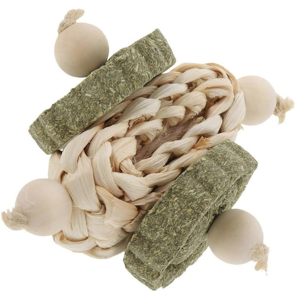 Wooden Pet Teething Toys for Rabbits and Hamsters to Chew Guinea Pig Chewing Playthings 3.5 Inches