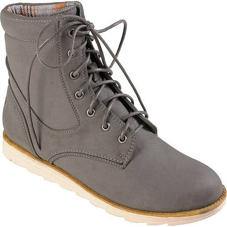 Brinley Co Womens Round Toe Lace-up Boots