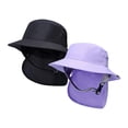 thumbnail image 1 of Sombrero De Pescador De Surf De 2 Piezas Con Correas De Barbilla Gorras De Pescador Violeta Y Negro SM SunniMix Sombrero de pescador de surf, 1 of 8