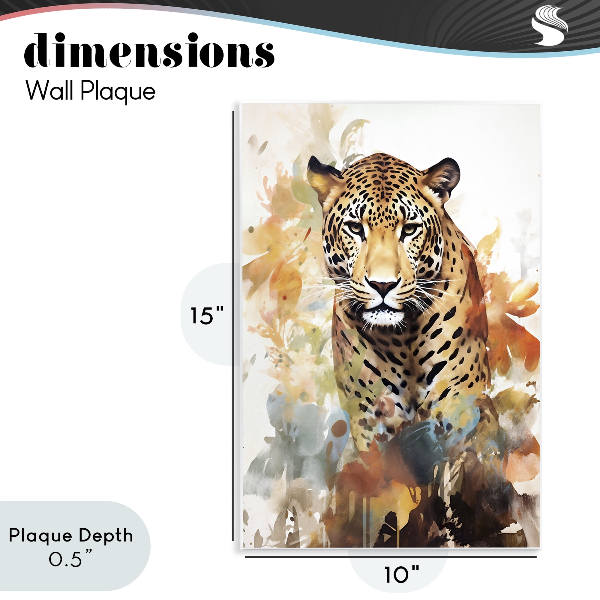 Stupell Industries Wild Cheetah Grace Wall Plaque Art, design by Ray Powers