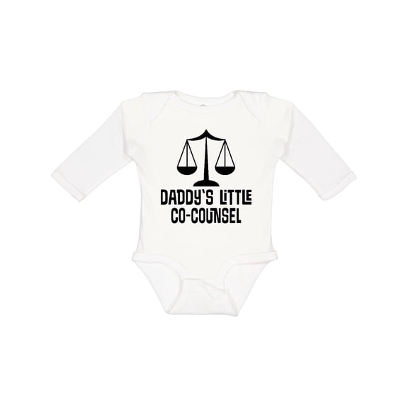 Inktastic Daddy Little Co Counsel Lawyer Boys or Girls Long Sleeve Baby Bodysuit