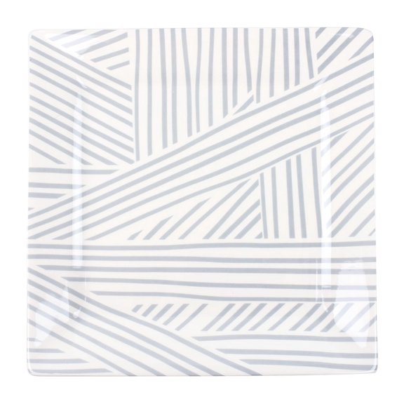 Overlap Square Platter - Stone