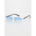 thumbnail image 2 of Men Square Rimless Fashion Glasses, 2 of 4