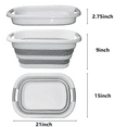 thumbnail image 2 of GYTF Multipurpose Simplify Collapsible Laundry Basket,Portable Wash Basin-Foldable Bathing Tub-Storage Organizer,Store Under the Bed or Closet,Good for Kids,Dorm,Bedroom,Pet Bathtub,White/Grey ﻿, 2 of 8