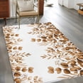 thumbnail image 2 of Rectangle Area Rugs 3 x 5 Ft, Brown Yellow Eucalyptus Leaves Non-Slip Residential Carpet, Watercolor Spring Summer Botanical Indoor Crawling Mats Runner Rugs for Living Room/Dining Room/Bedroom, 2 of 8