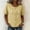 Yellow, variant on QUNYINEY Solid Tops for Women Trendy Cotton Linen Summer Short Sleeve T Shirts Embroidered Button Pullover Loose Fit Crew Neck Tops